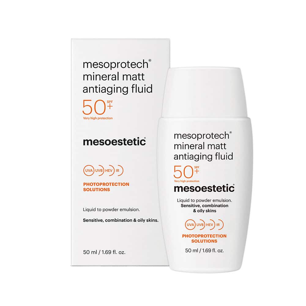 Mesoestetic Mesoprotech Mineral Matt Antiaging Fluid SPF50 - The